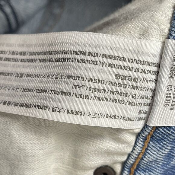 Abercrombie & Fitch High Rise Mom Jeans Two Tone Raw Hem SIZE 25 Womens Y2k A&F - Picture 7 of 8